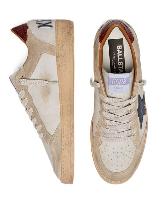 Golden Goose beige 'Ballstar double quarter with fol' Golden Goose | GMF01034F00812712387